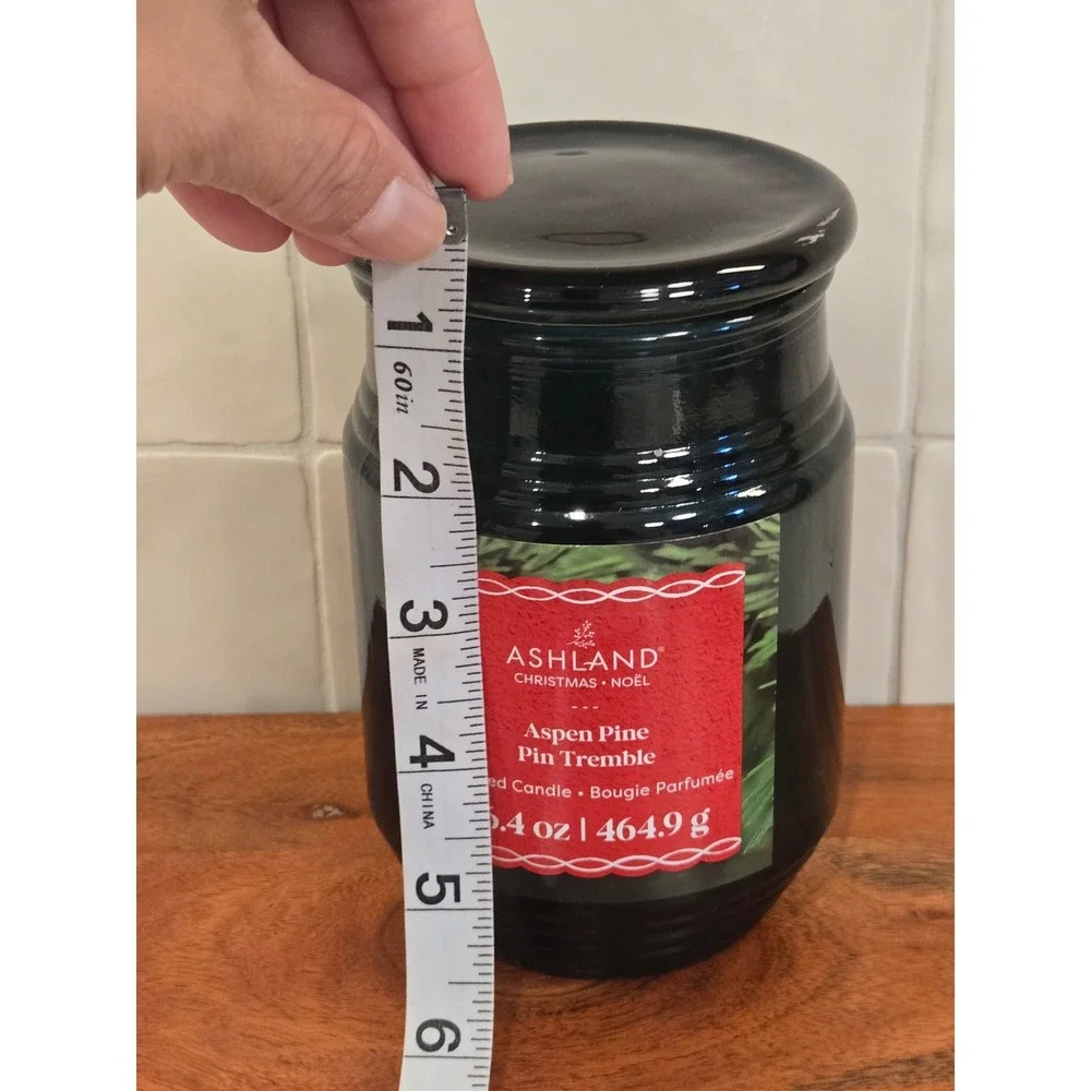 Ashland Christmas Noel Aspen Pine Scented Candle 16.4 oz Green Jar with Lid